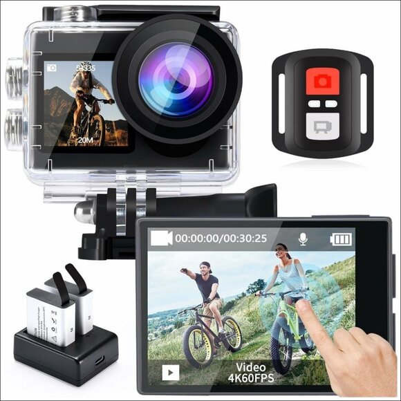icefox i8 Action Camera with 4K 60FPS 20MP, 5X Zoom, Underwater Camera - Picture 1 of 16
